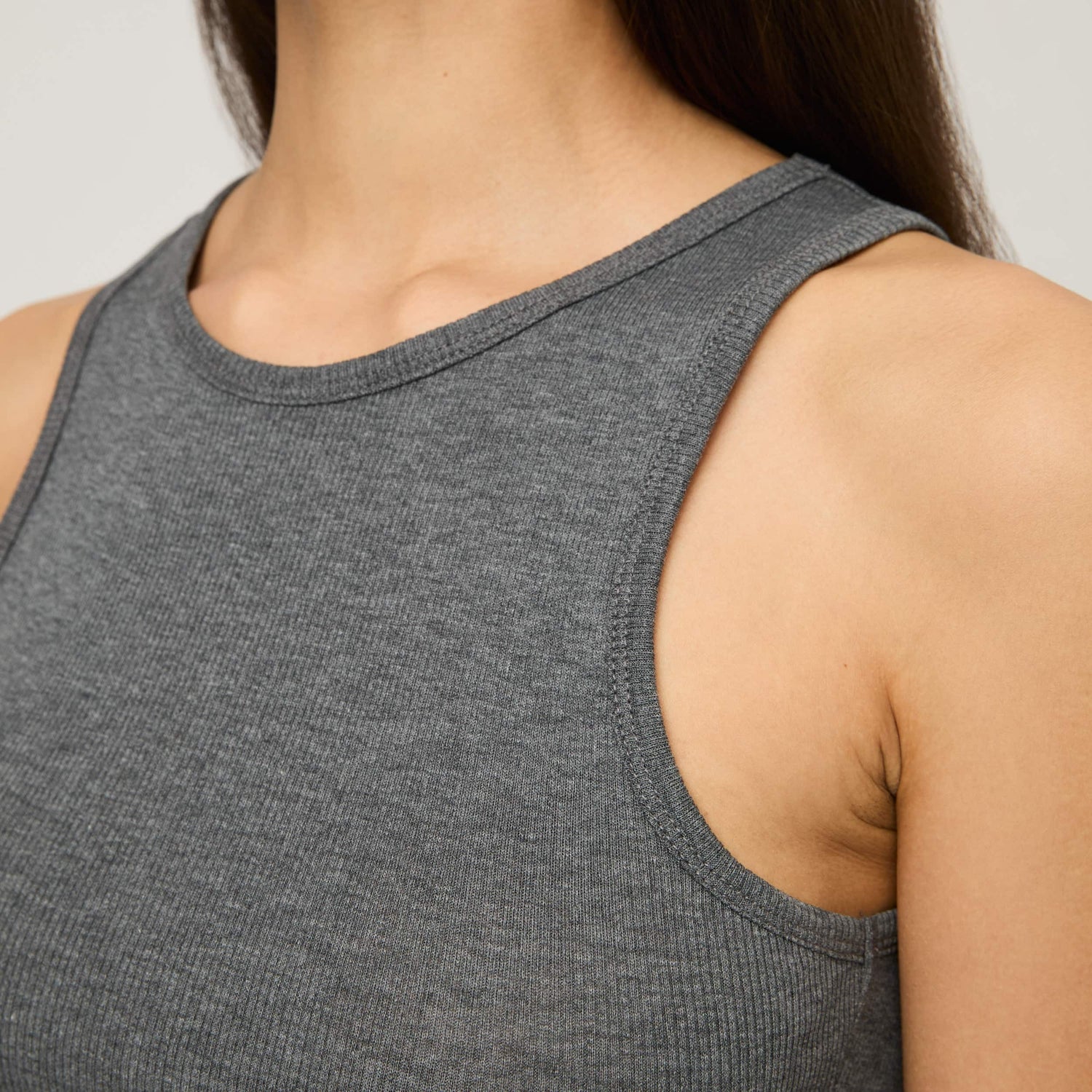 Women's Ribbed Cotton-Silk Tank Top