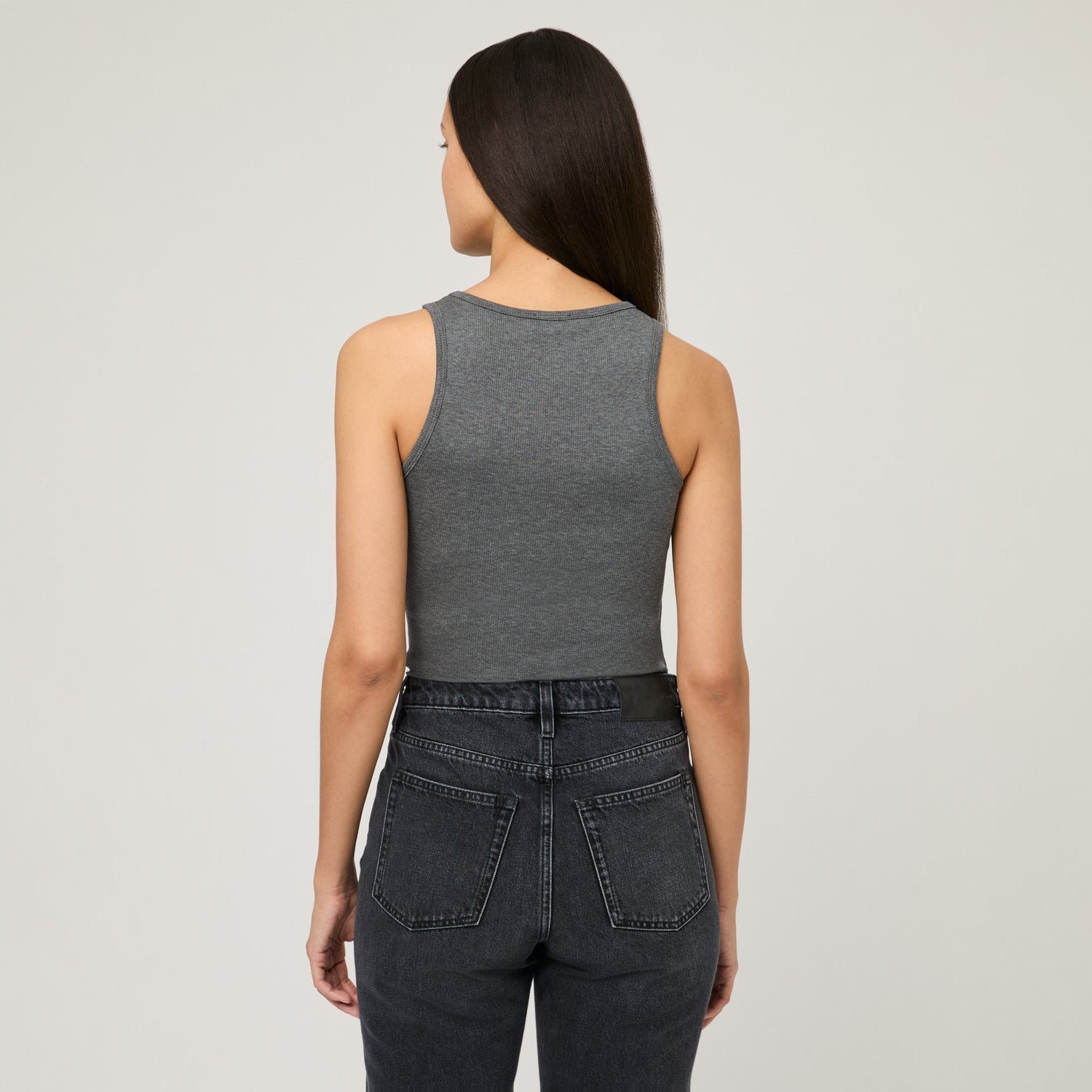 Women's Ribbed Cotton-Silk Tank Top