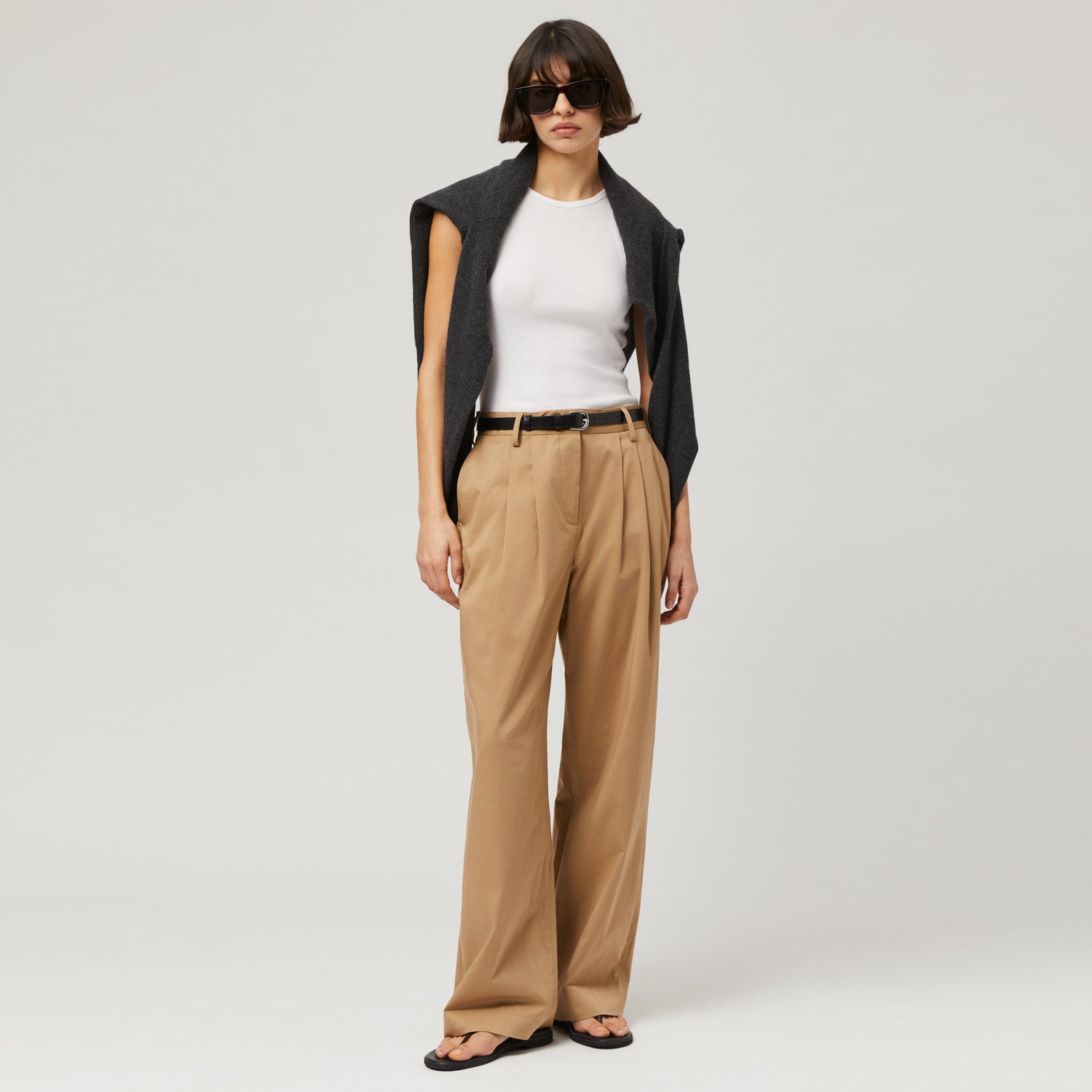 Women's Silk Cotton High Waisted Trousers