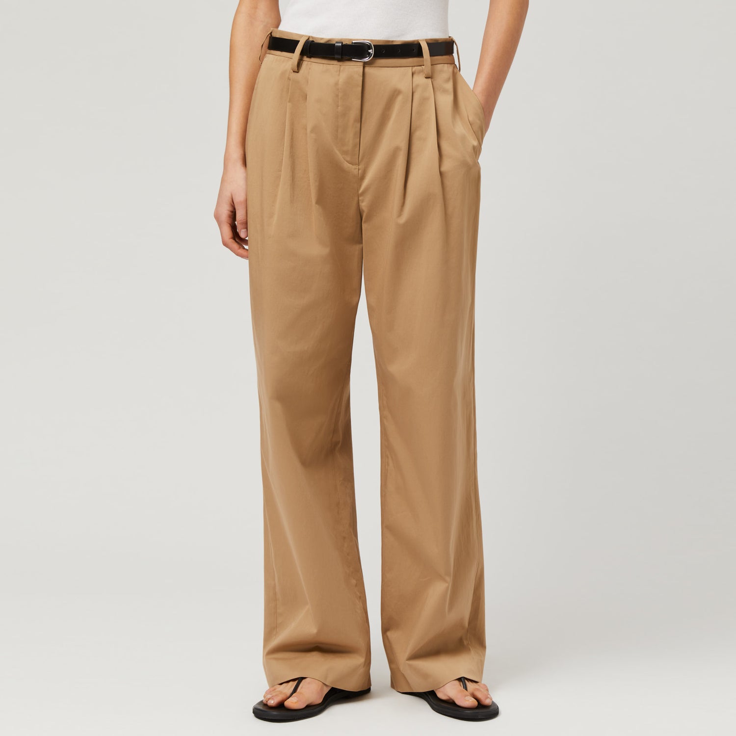 Women's Silk Cotton High Waisted Trousers