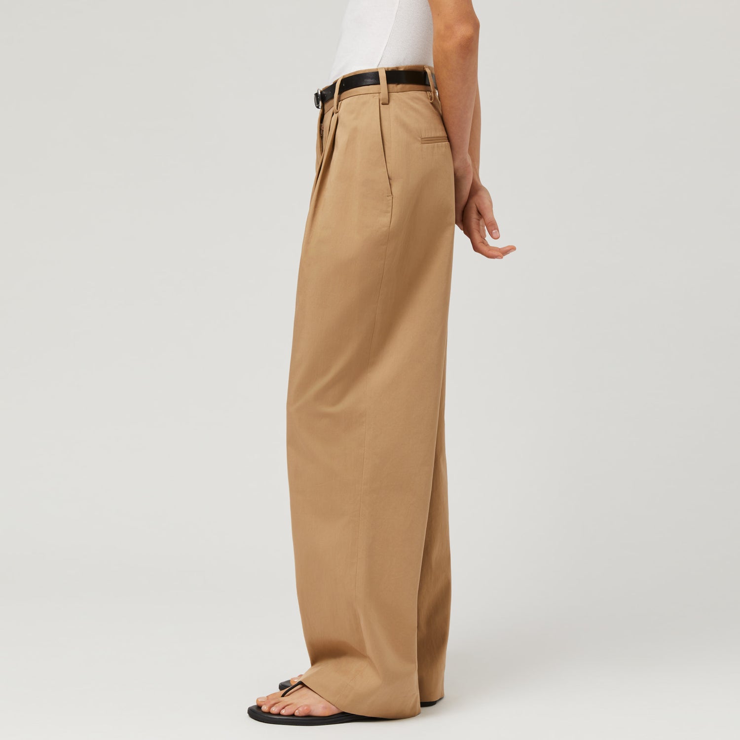 Women's Silk Cotton High Waisted Trousers
