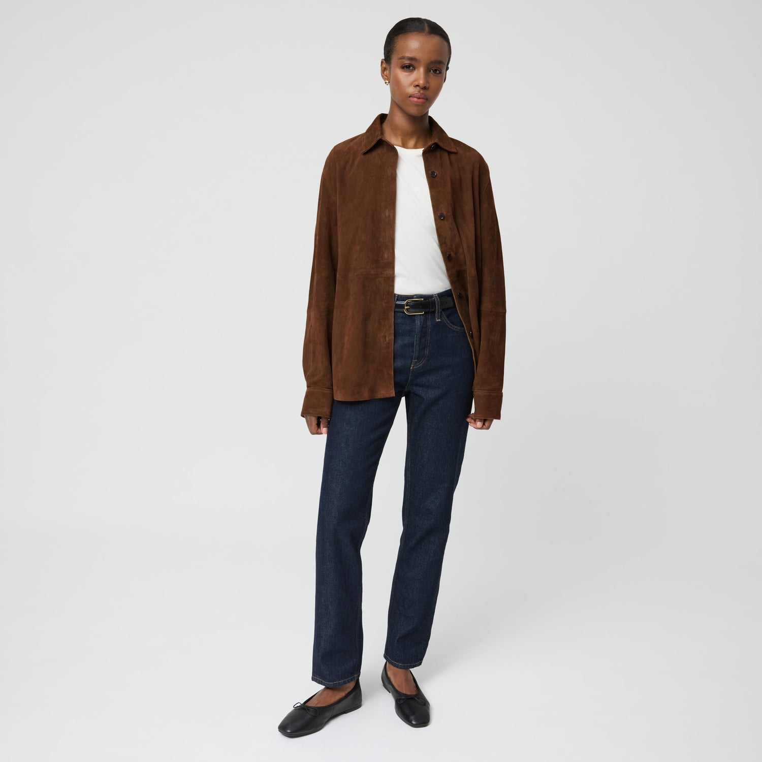 Women's Relaxed Suede Shirt