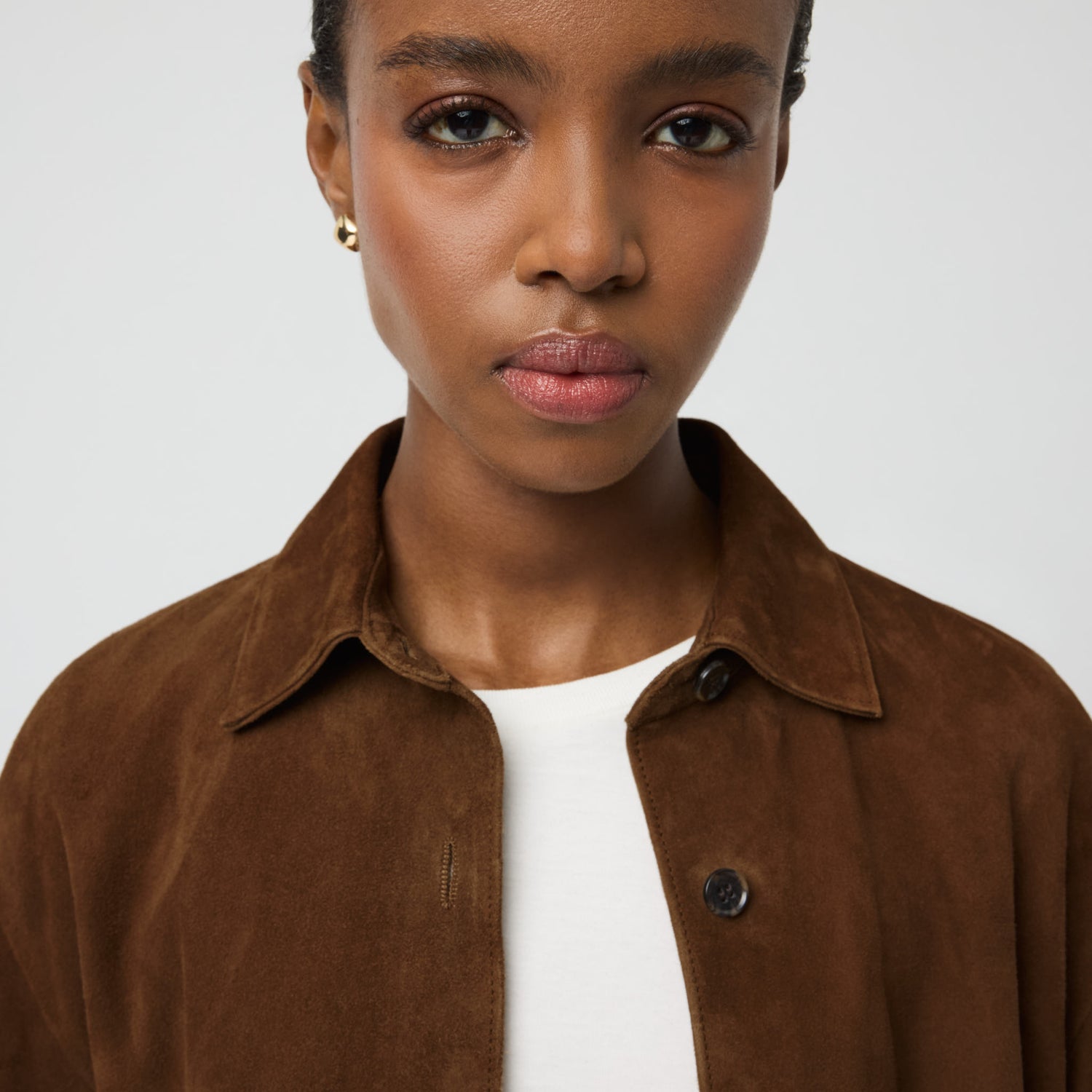 Women's Relaxed Suede Shirt