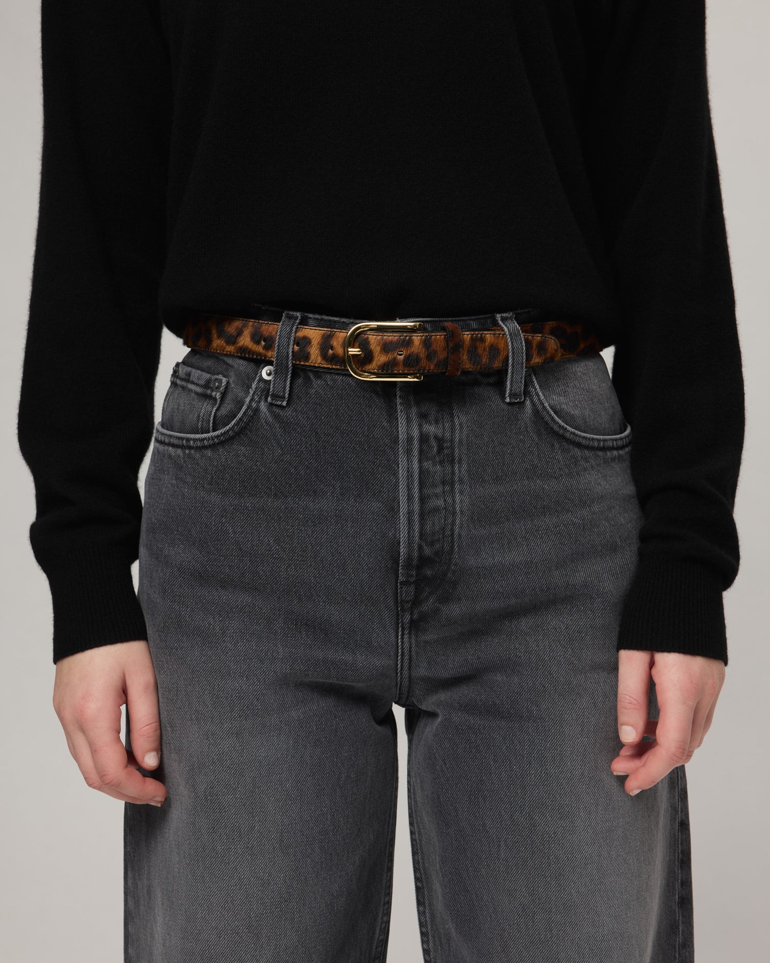 Women's Pony Hair Leather Belt 25mm