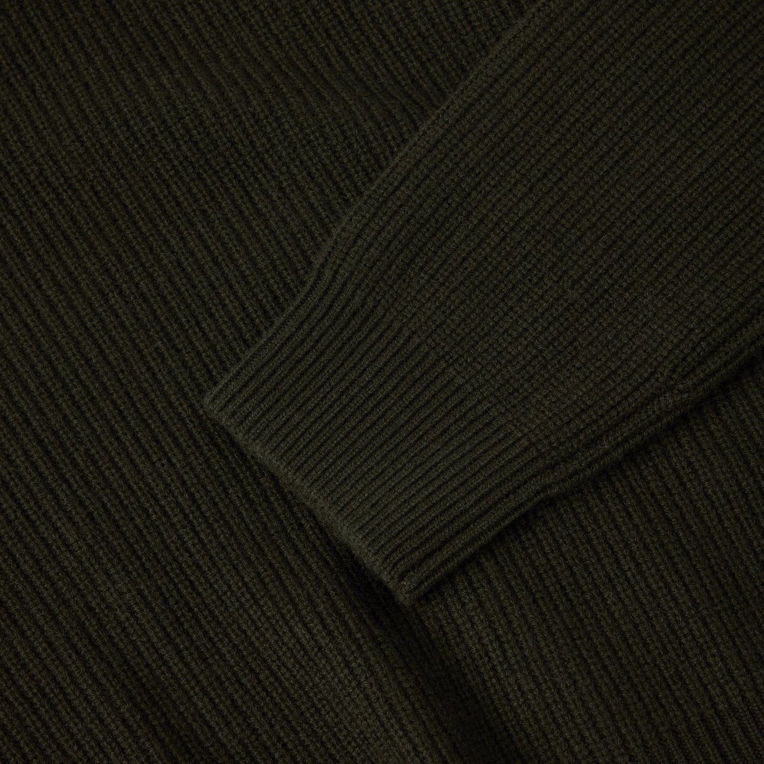 Men's Wool-Cashmere Rib Half Zip Sweater