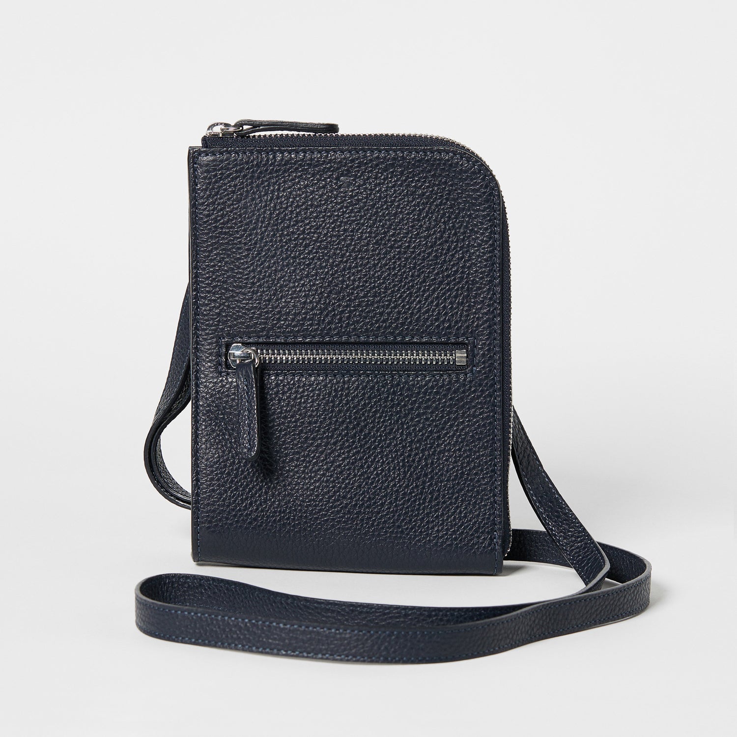 Full-Grain Leather Crossbody Wallet