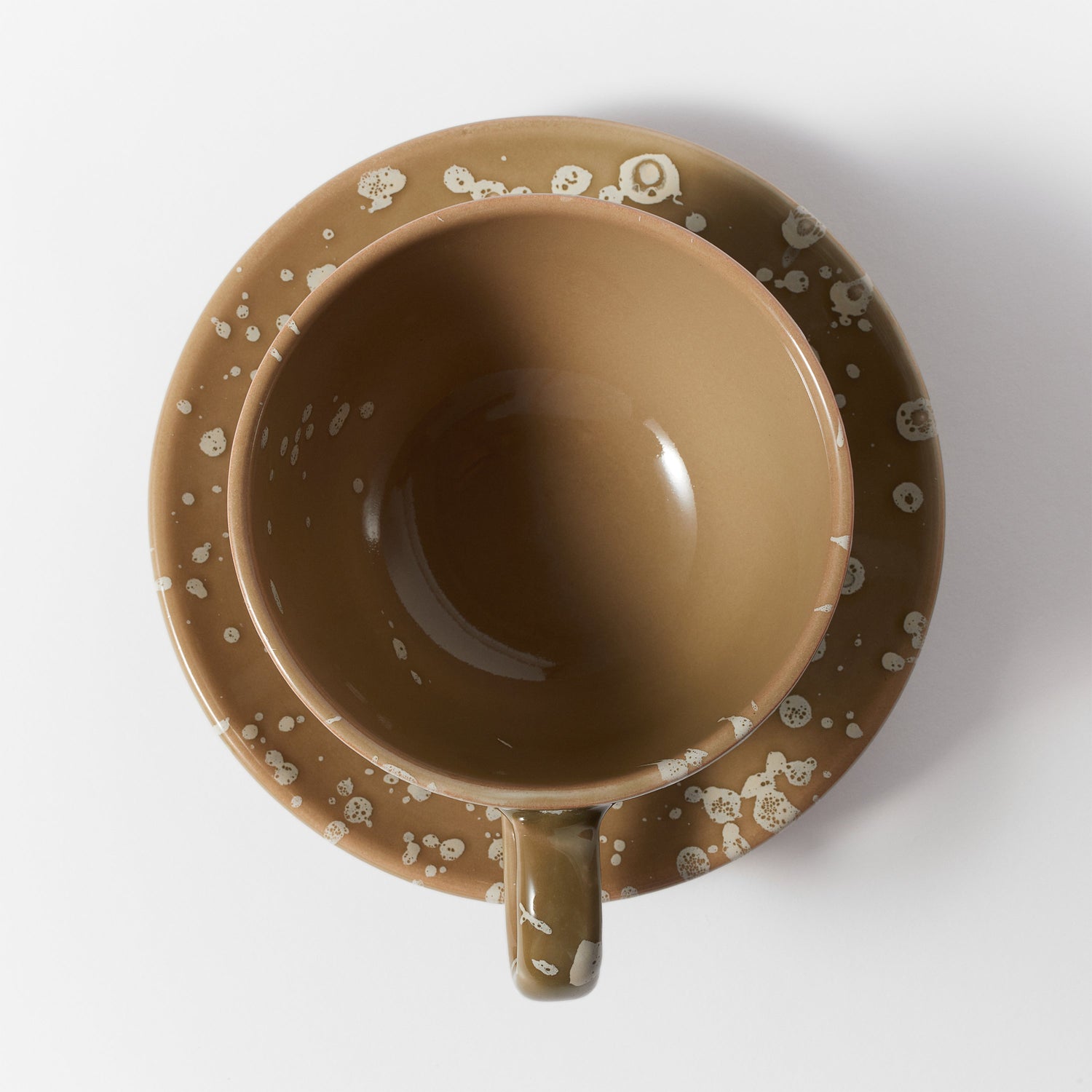 Ceramic Large cup with saucer