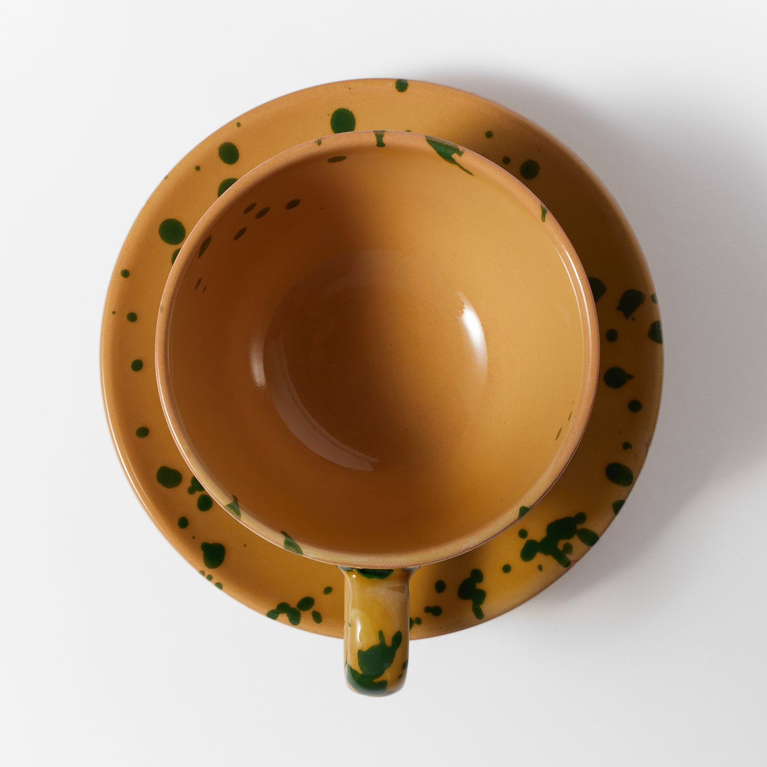 Ceramic Large cup with saucer