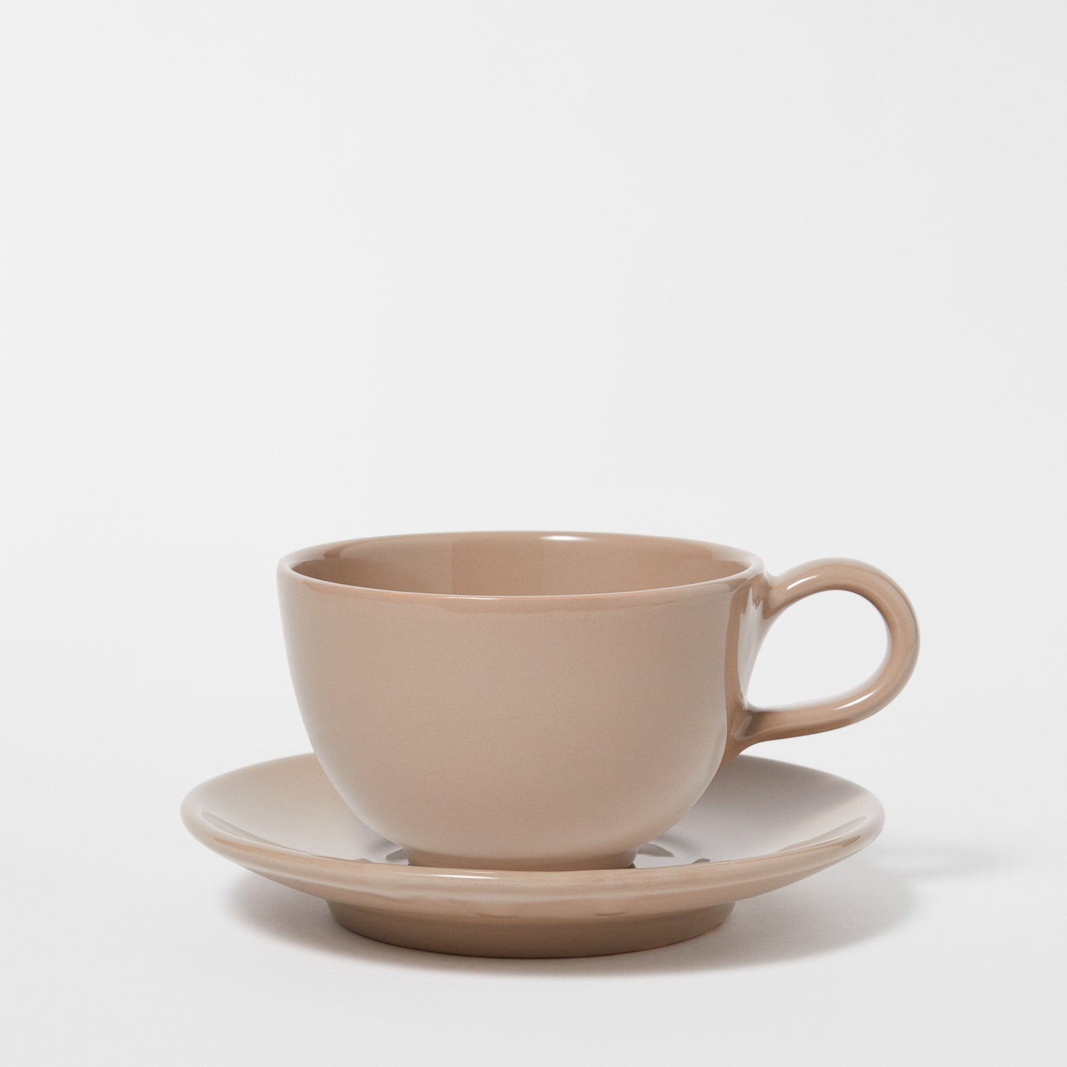 Ceramic Large Cup With Saucer
