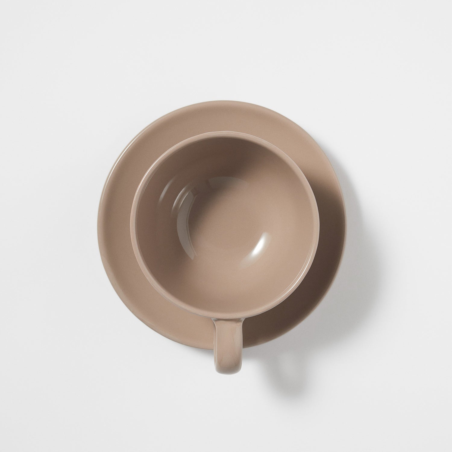 Ceramic Large Cup With Saucer