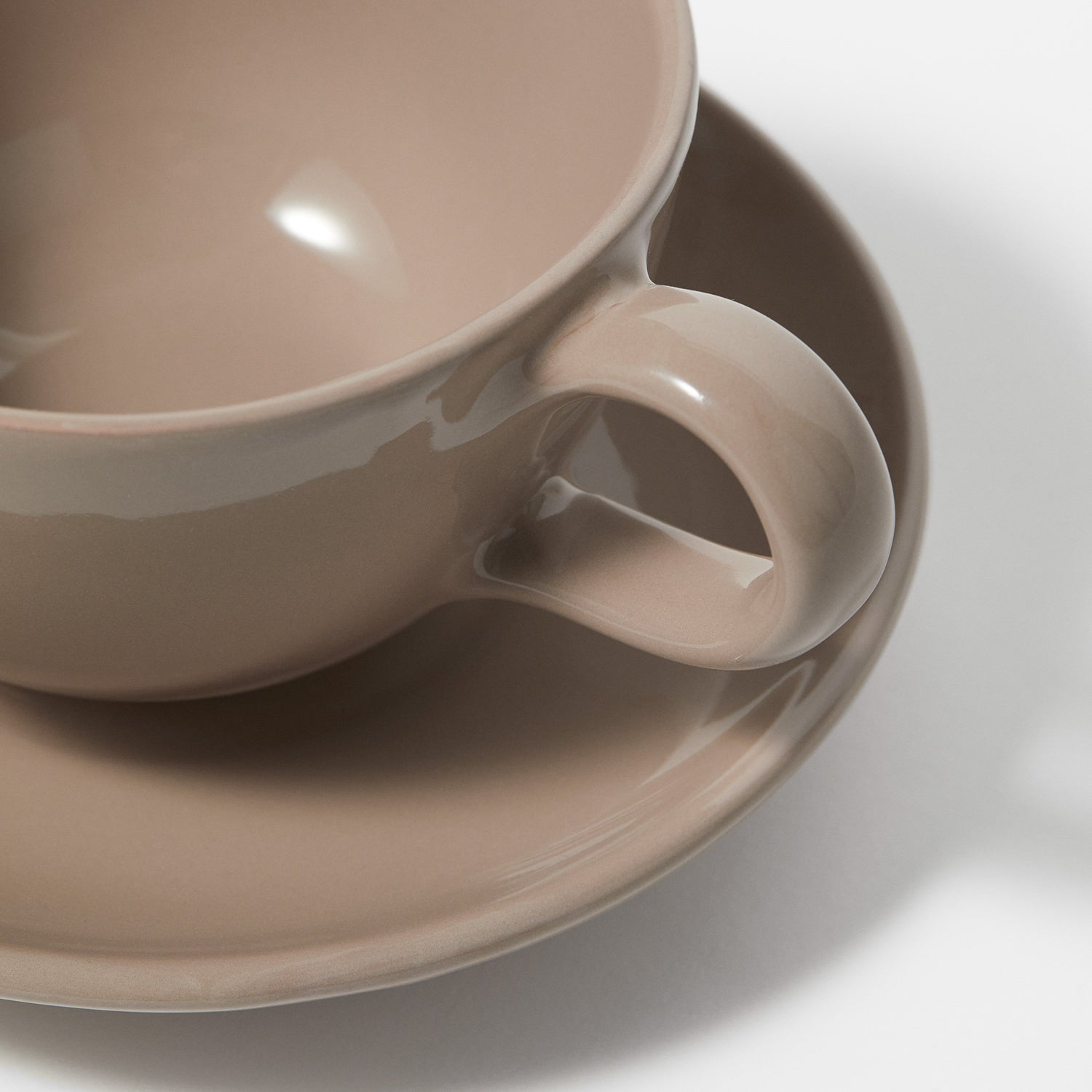 Ceramic Large Cup With Saucer