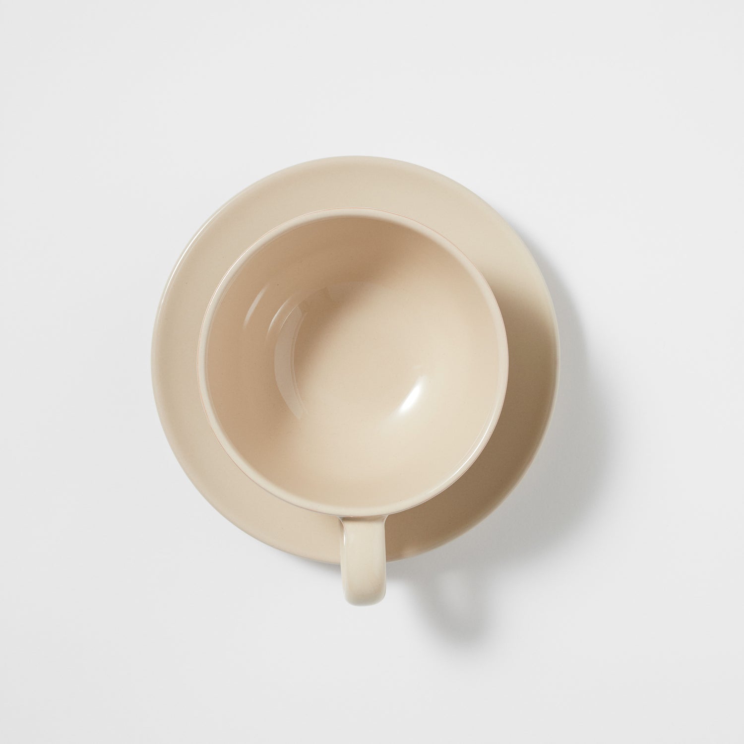 Ceramic Large Cup With Saucer
