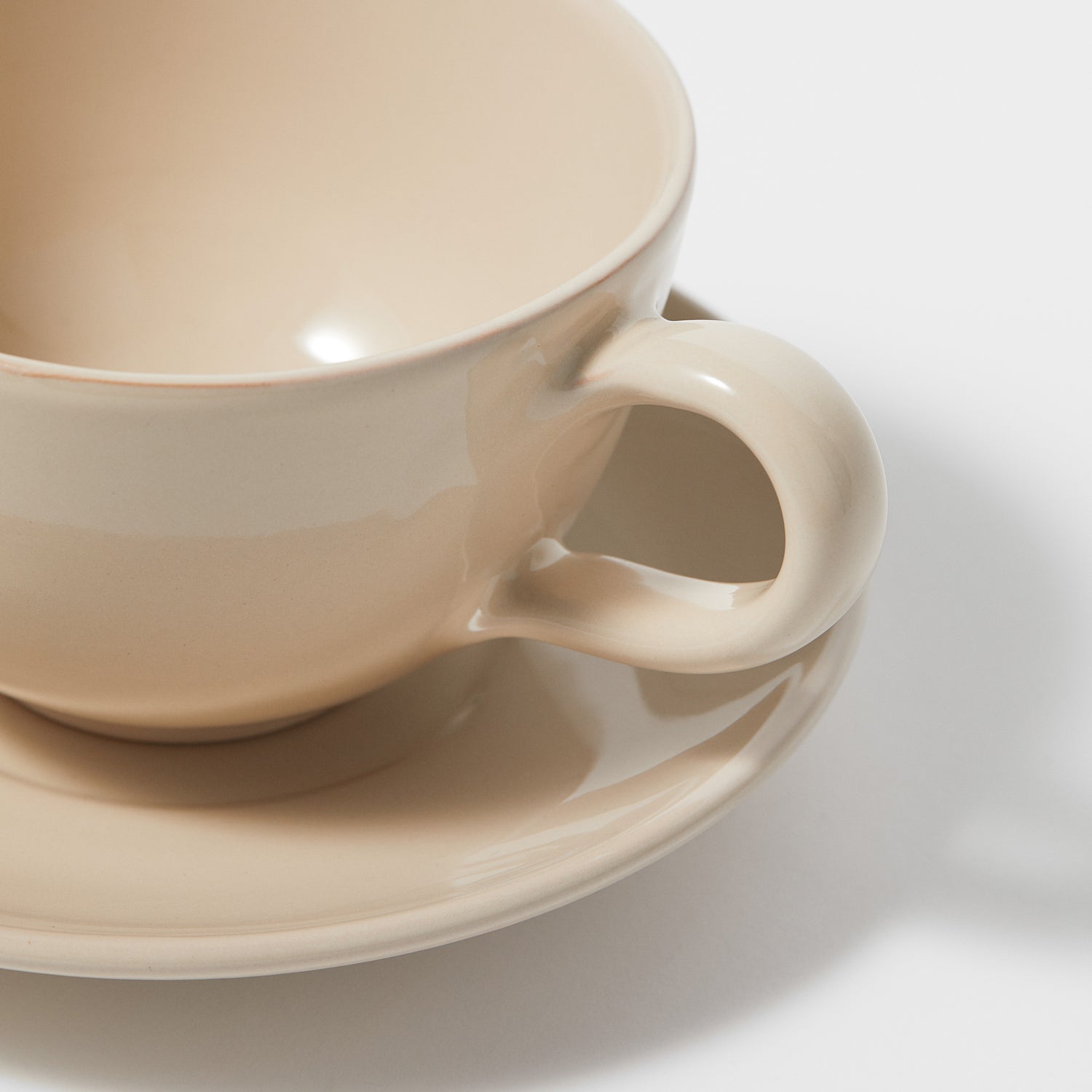 Ceramic Large Cup With Saucer