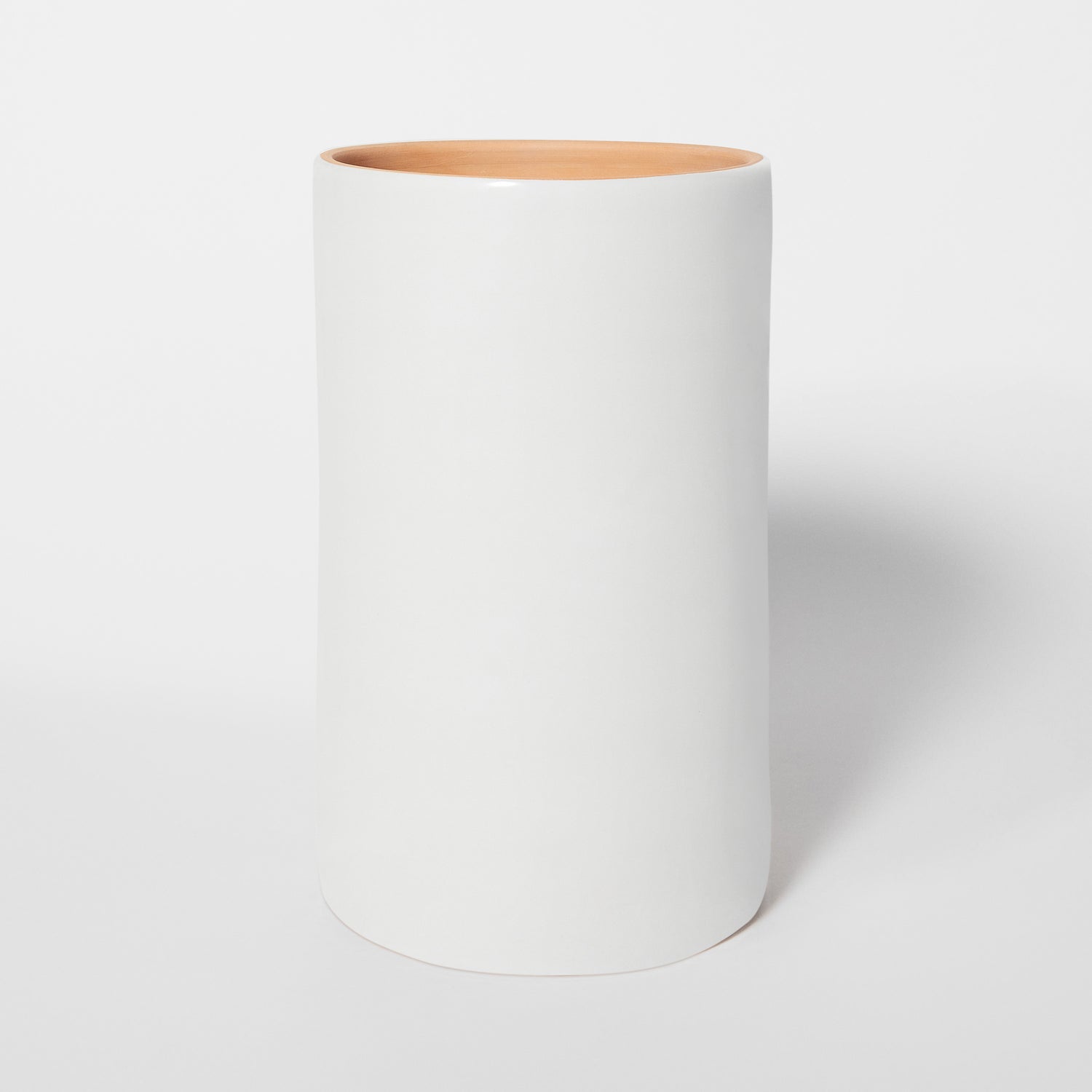 Ceramic High Cylinder Pot With Plate 30 cm