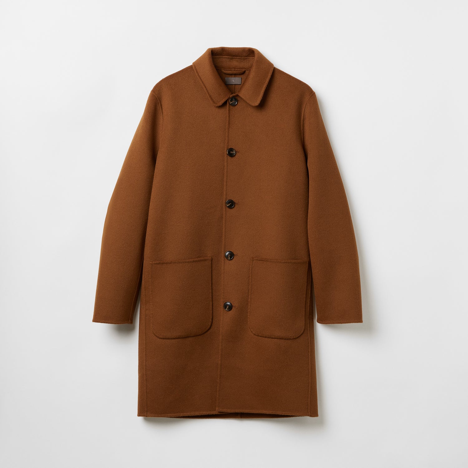 Men's Doublé Wool-Cashmere Patch Pocket Coat