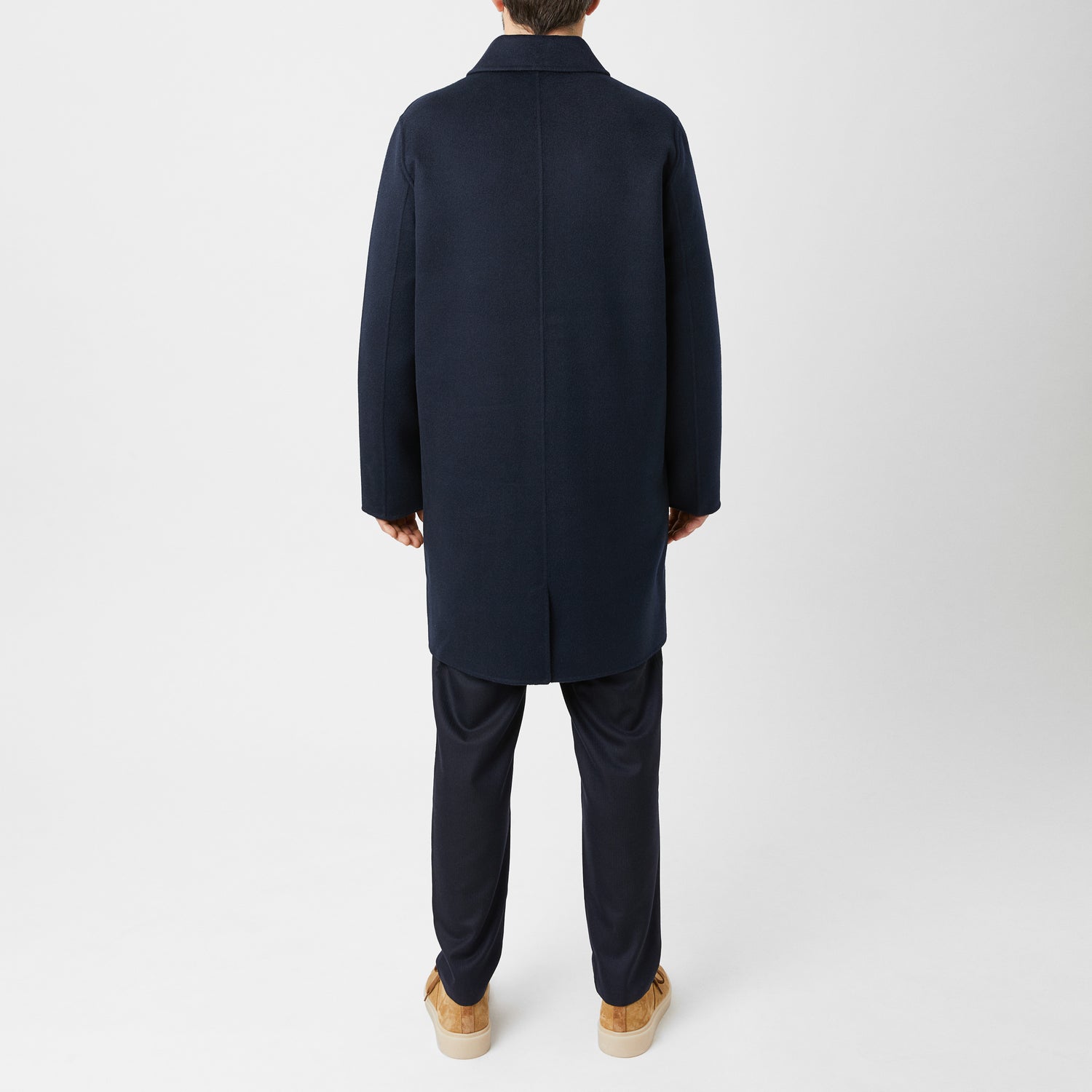 Men's Doublé Wool-Cashmere Patch Pocket Coat