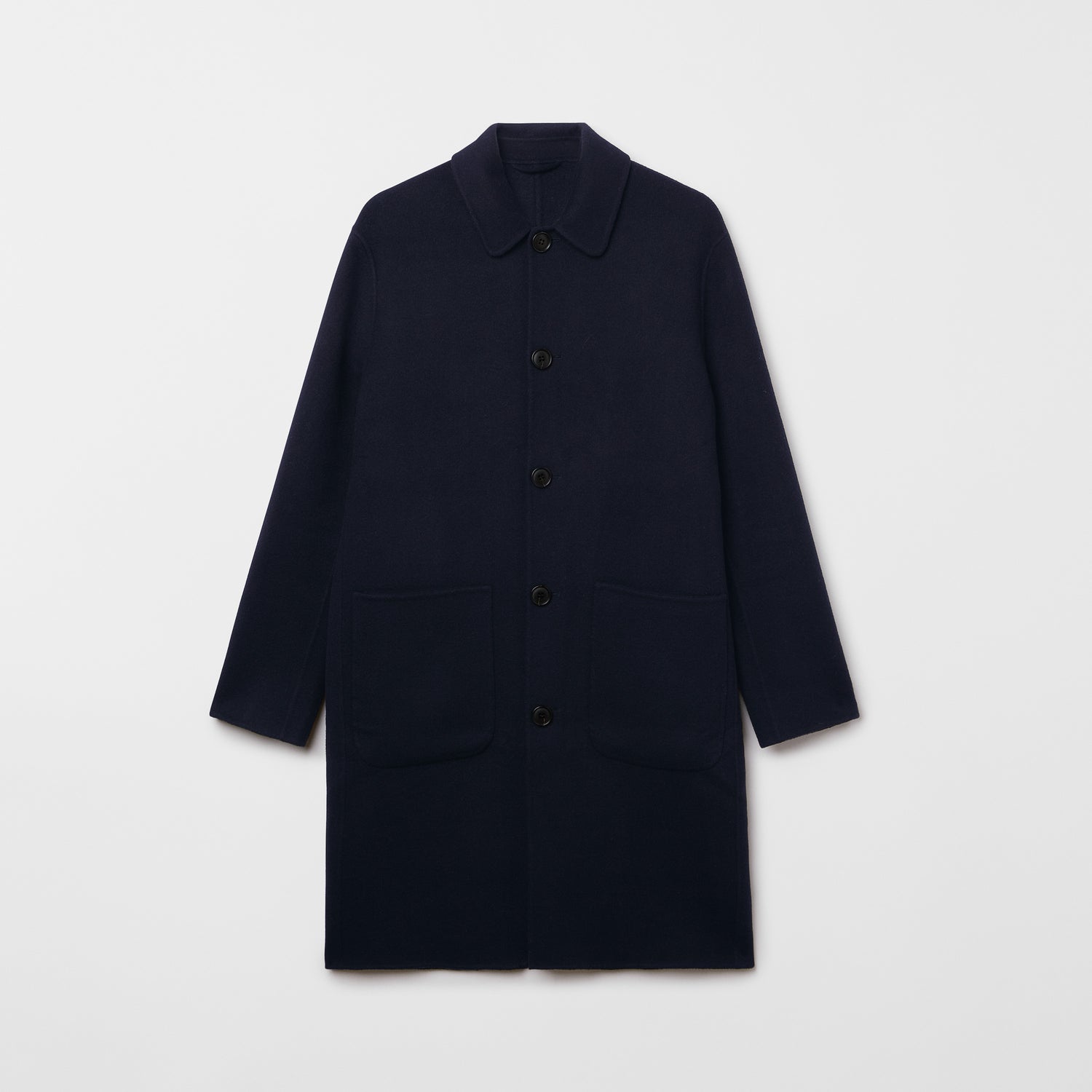 Men's Doublé Wool-Cashmere Patch Pocket Coat