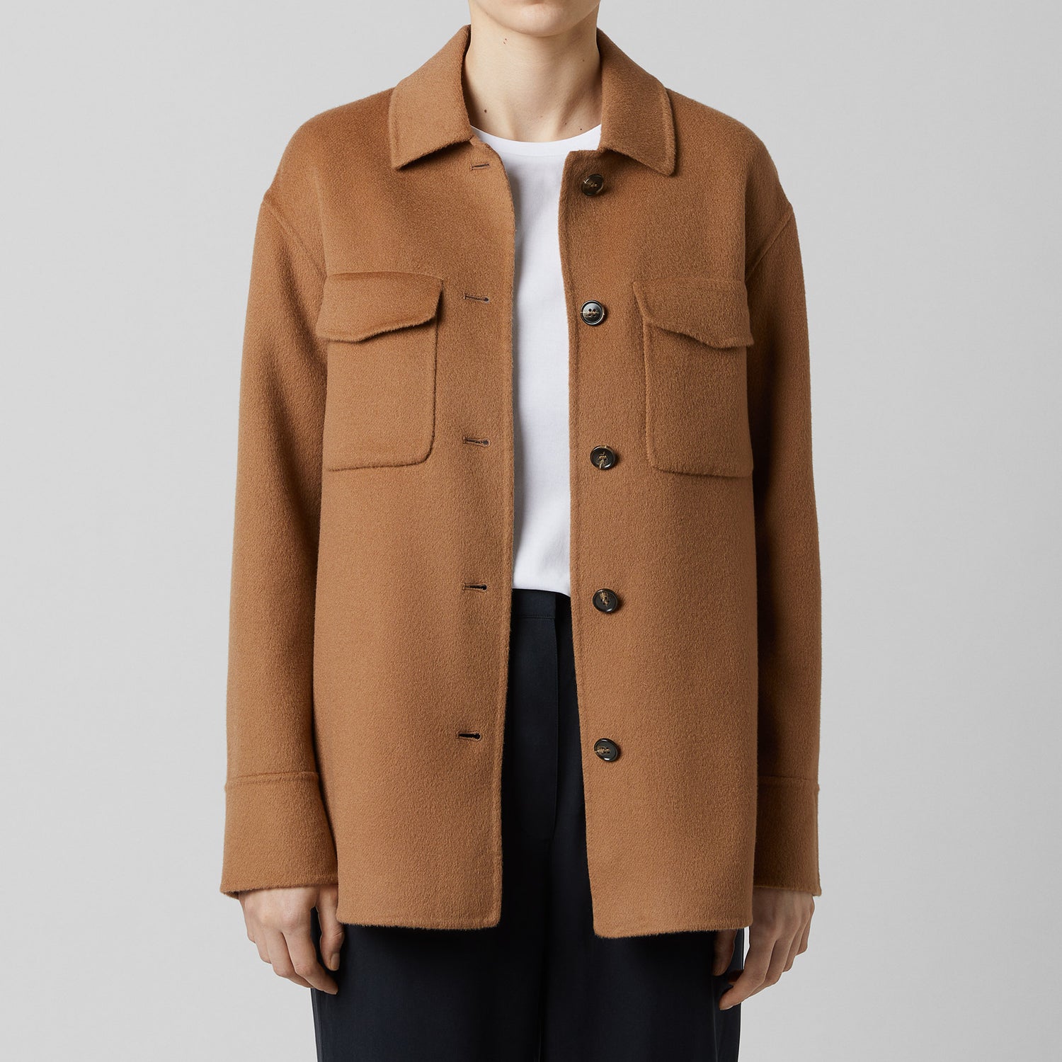 Women's Doublé Wool-Cashmere Overshirt