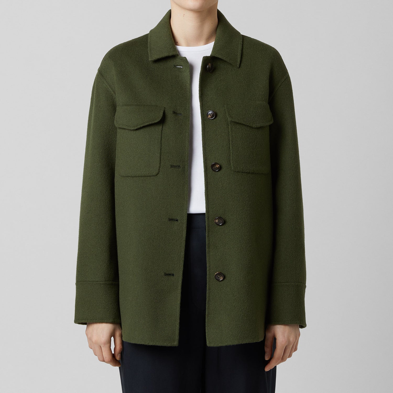 Women's Doublé Wool-Cashmere Overshirt