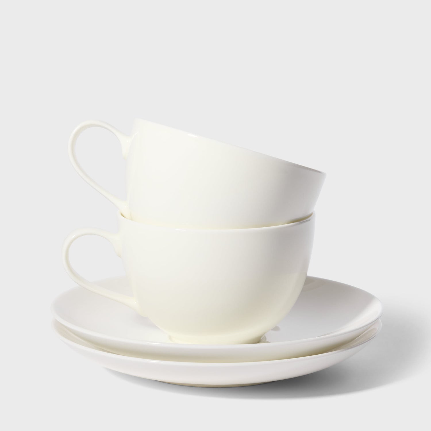 Bone China Cappuccino Cup With Saucer 2-P