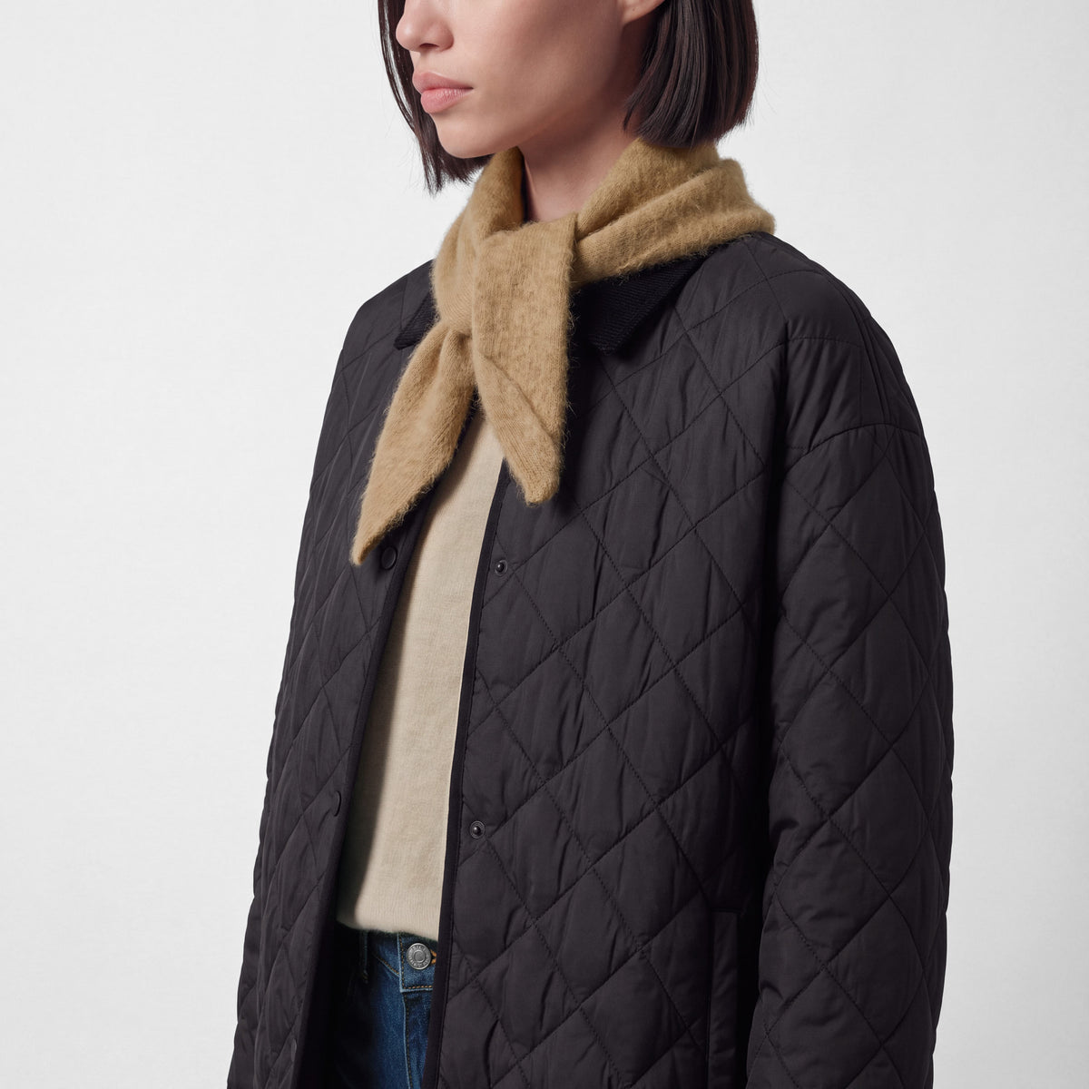Brushed Cashmere Triangle Scarf