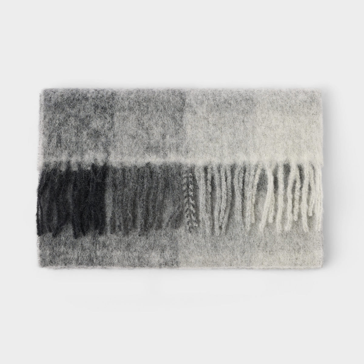 Checked Mohair Alpaca Scarf