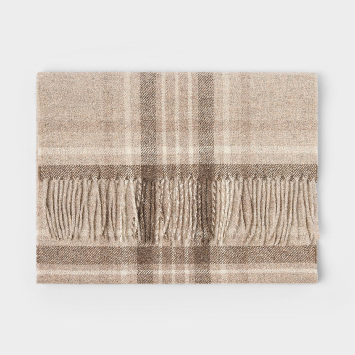 Checked Wool-Cashmere Scarf