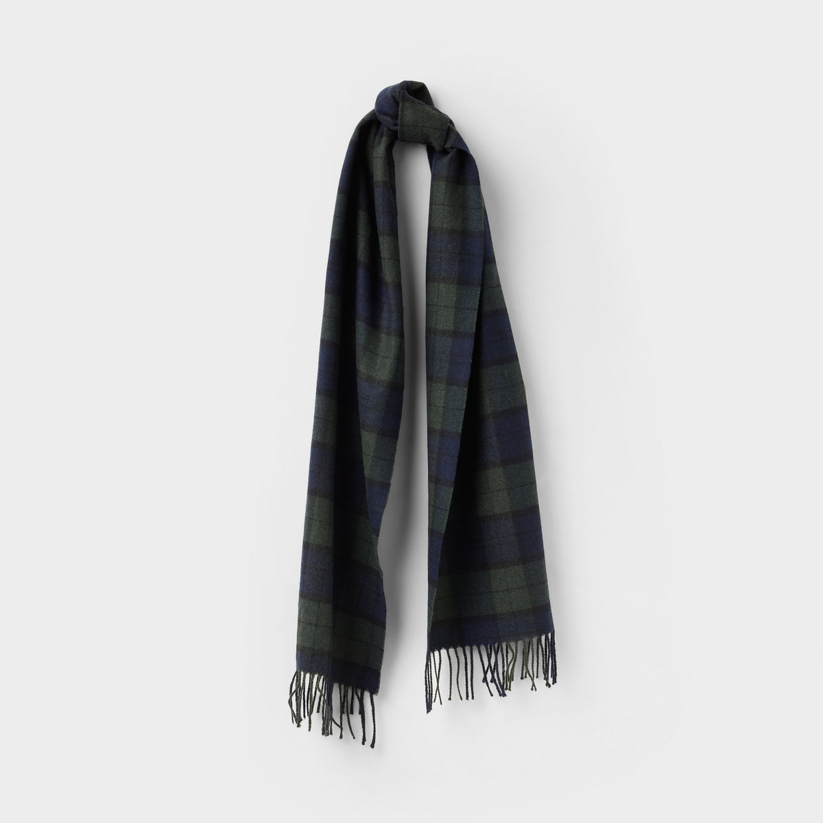 Checked Wool-Cashmere Scarf