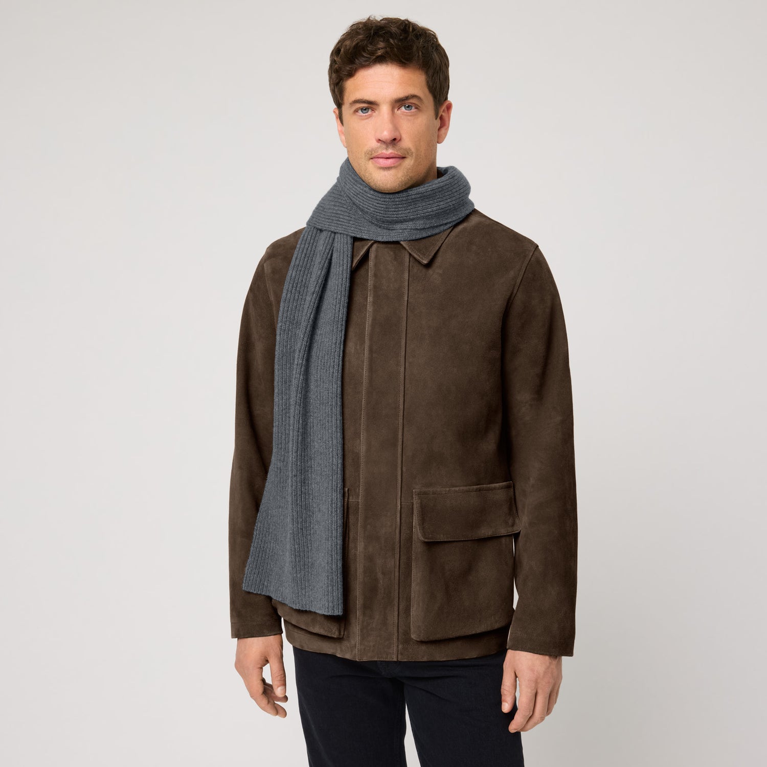 Classic Cashmere Ribbed Scarf