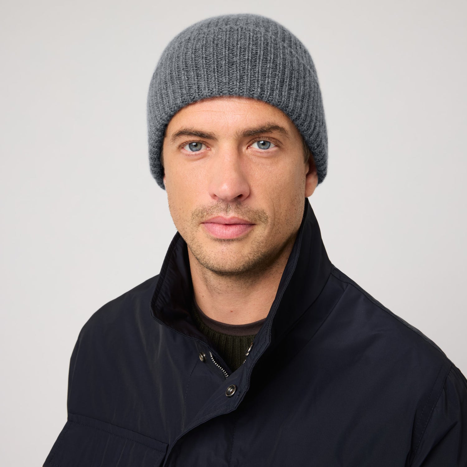 Classic Ribbed Cashmere Beanie