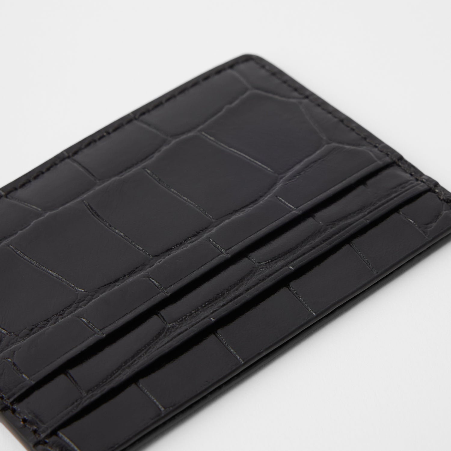 Croco Leather Card Holder