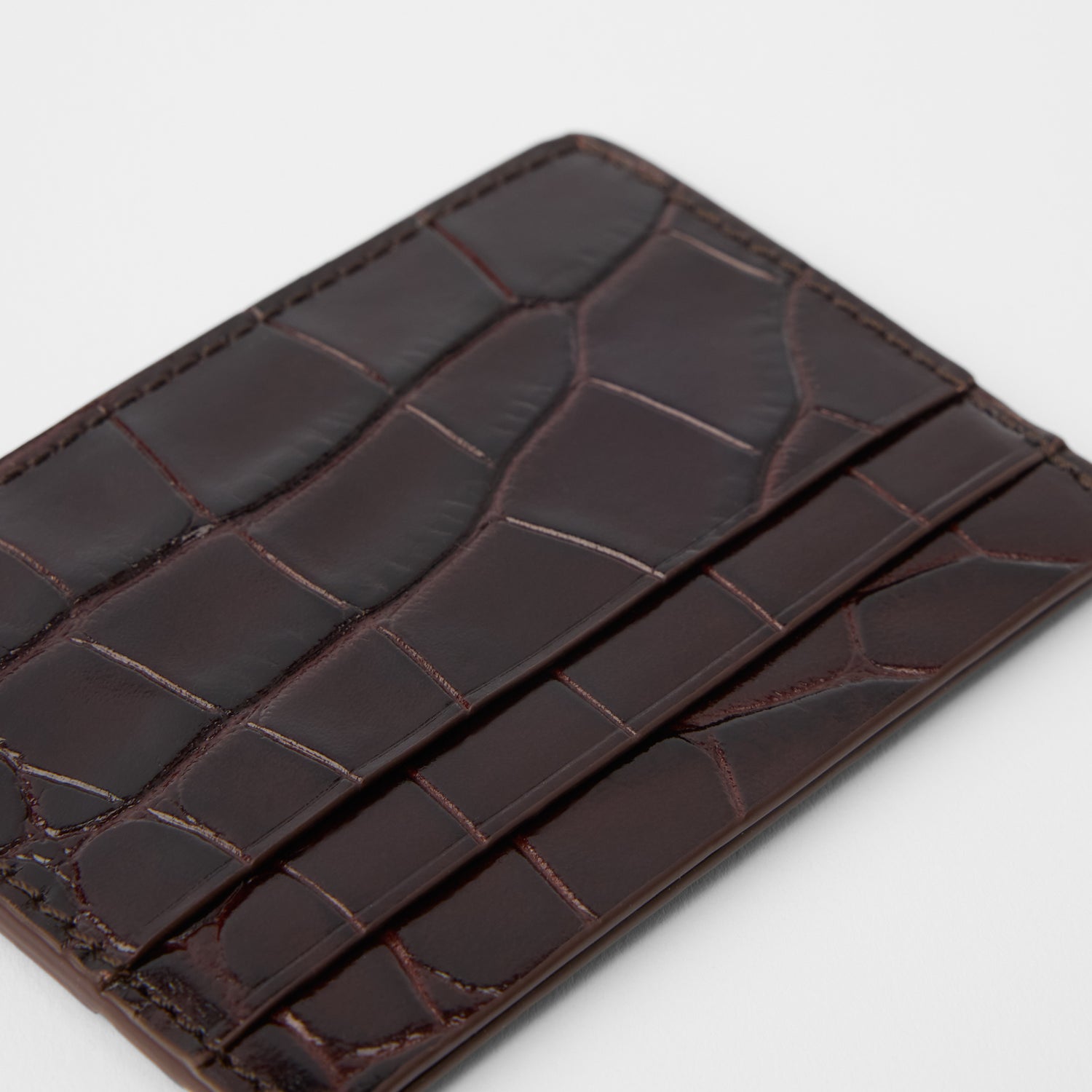 Croco Leather Card Holder