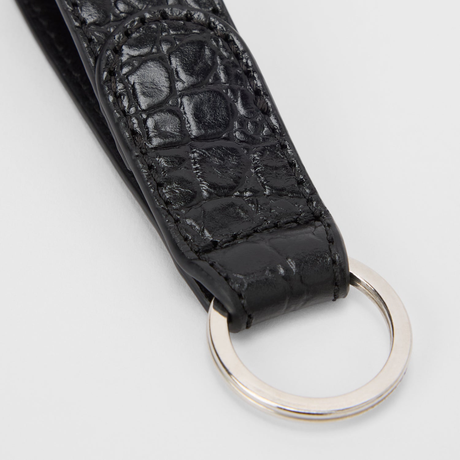 Croco Leather Key Ring