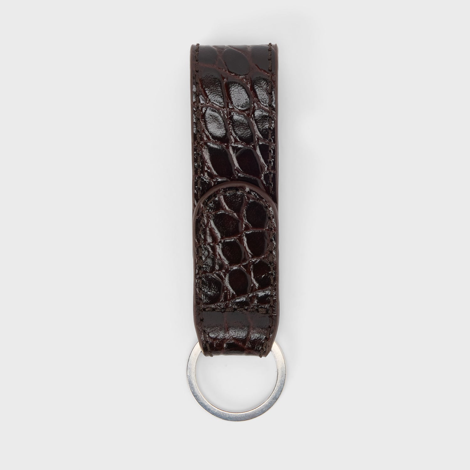 Croco Leather Key Ring