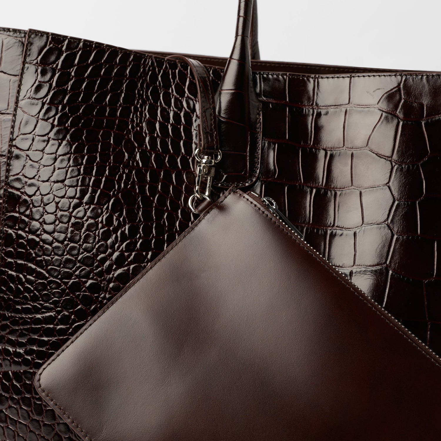 Large Croco Cabas Bag