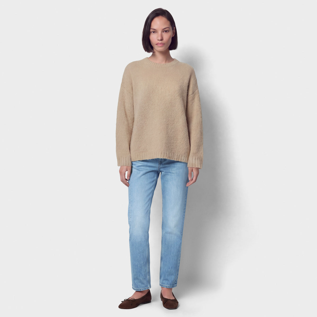 Women's Relaxed Cashmere Bouclé Crewneck