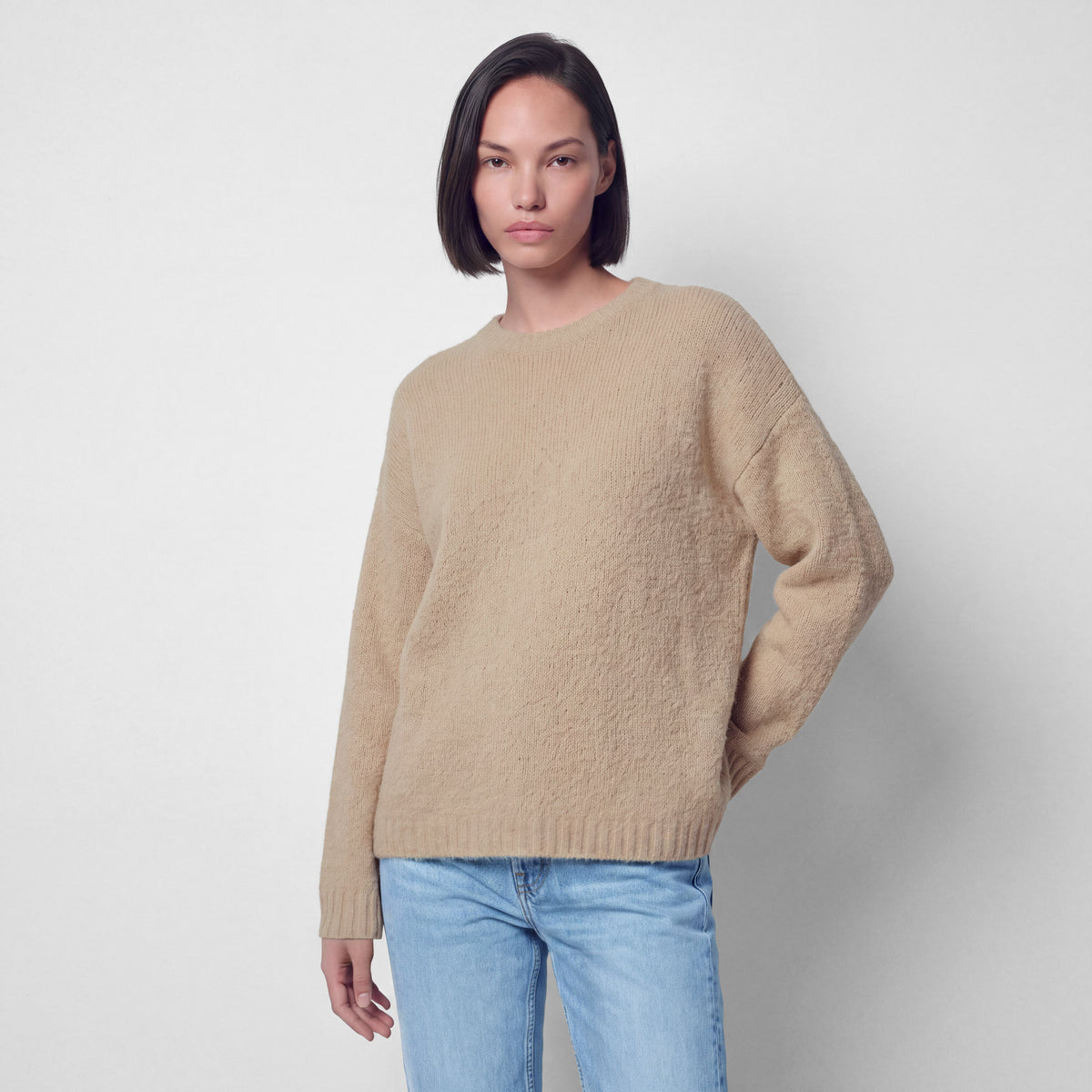 Women's Relaxed Cashmere Bouclé Crewneck