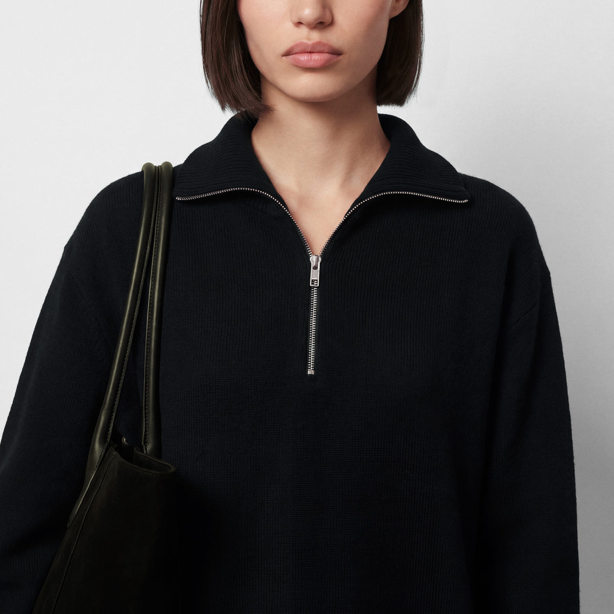 Women's Cashmere Half Zip Sweater
