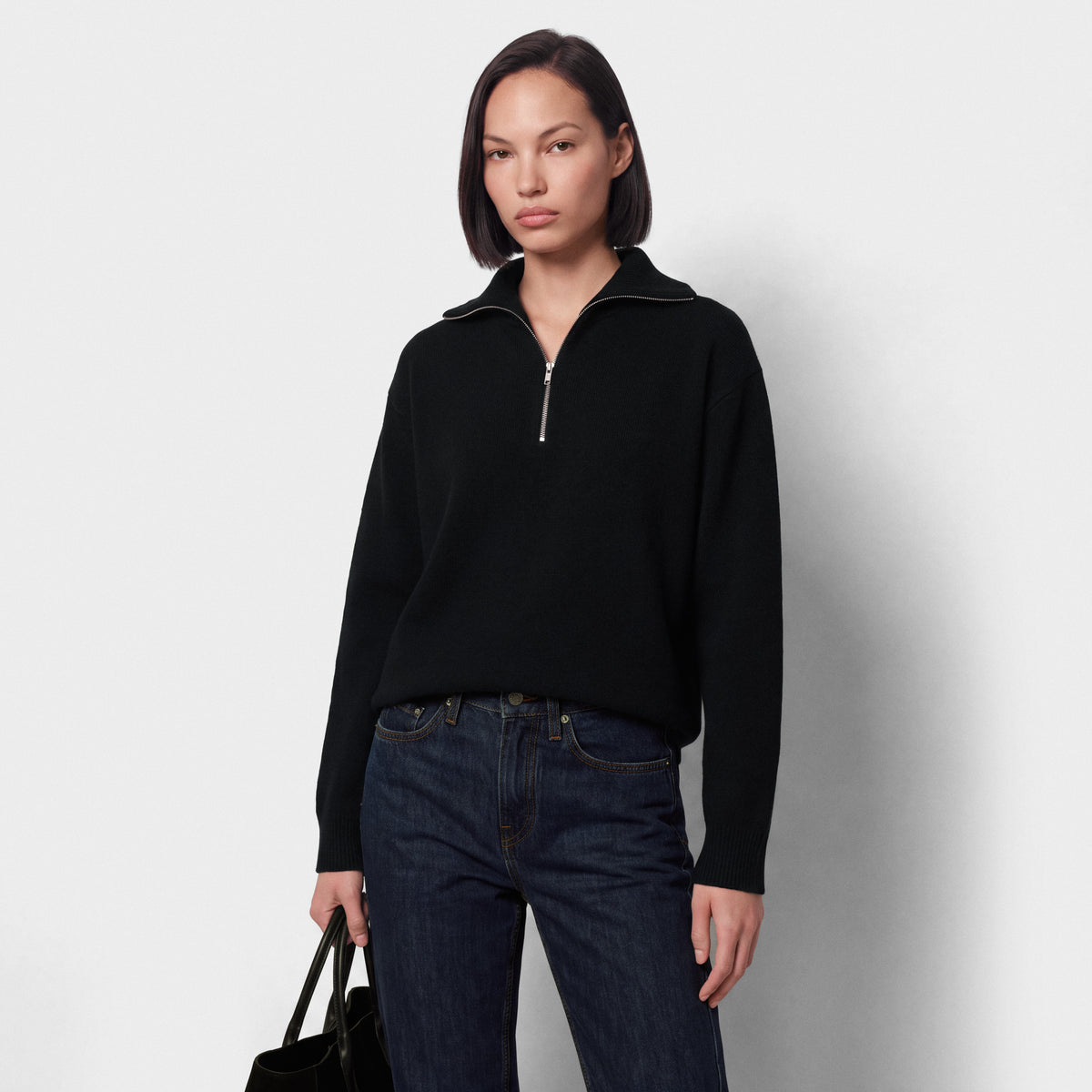 Women's Cashmere Half Zip Sweater