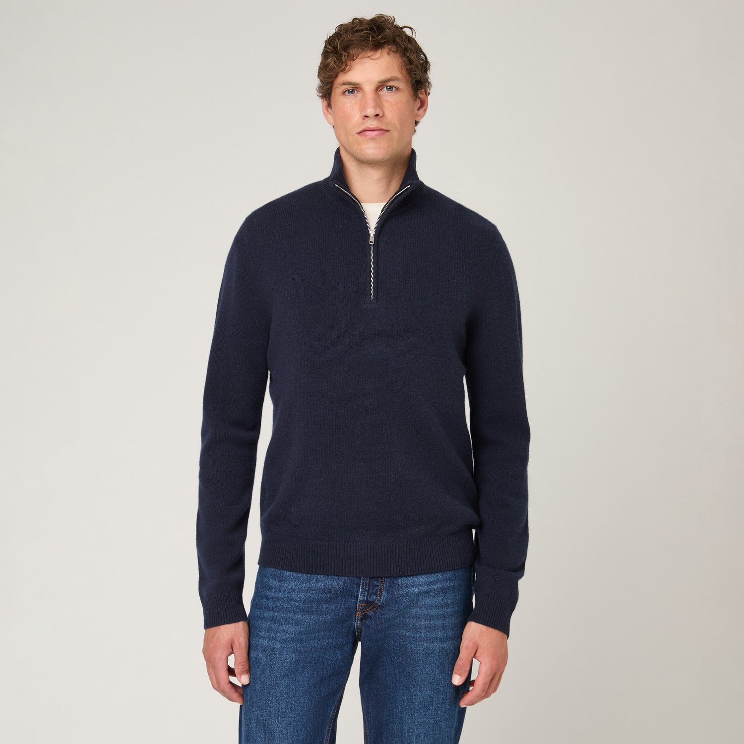 Men's Cashmere Half Zip Sweater