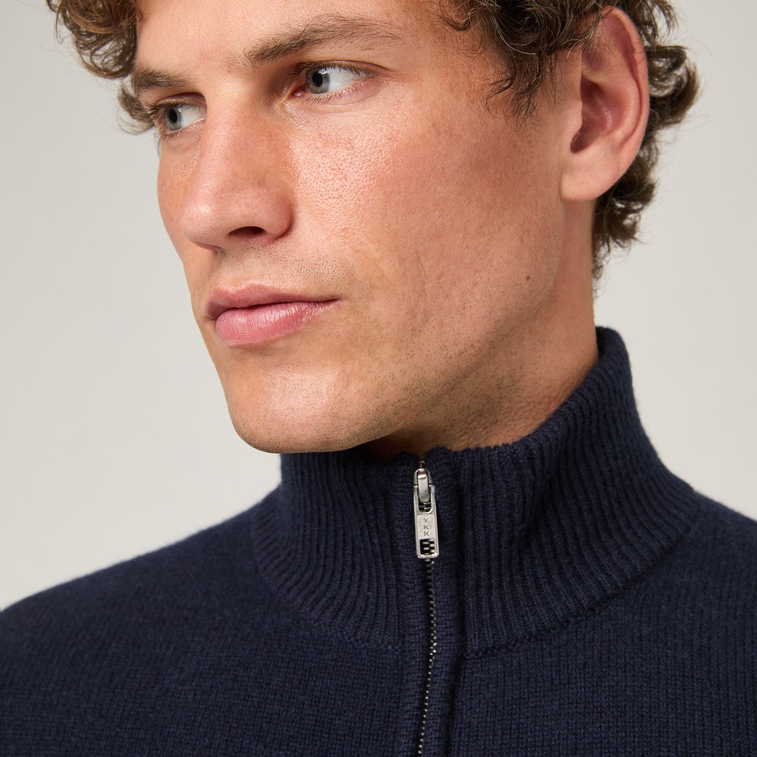 Men's Cashmere Half Zip Sweater