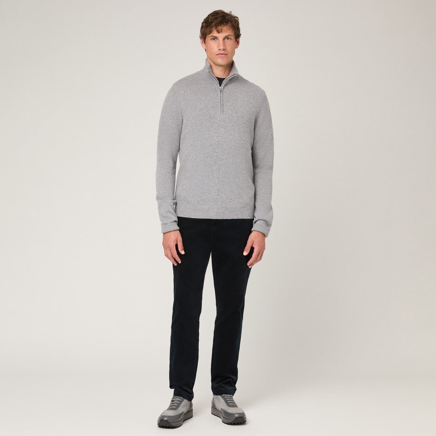 Men's Cashmere Half Zip Sweater
