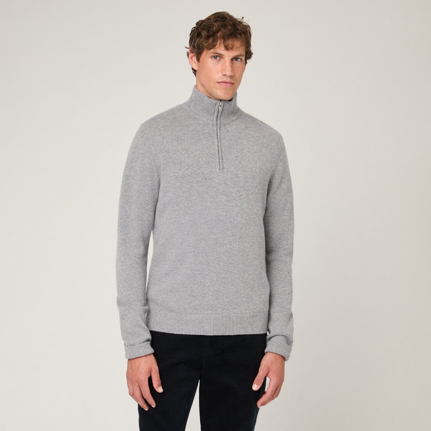 Men's Cashmere Half Zip Sweater