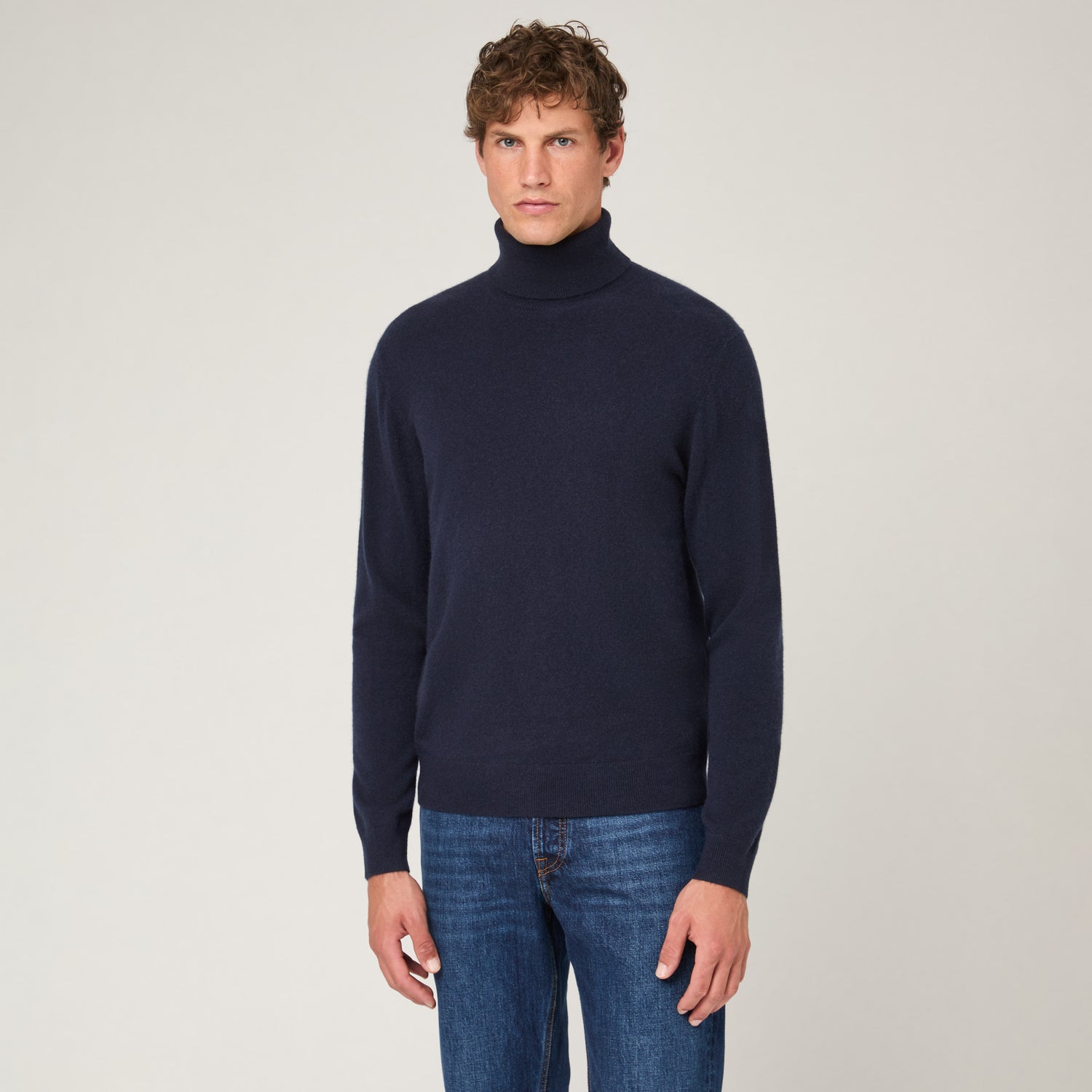 Men's Cashmere Roll Neck Sweater