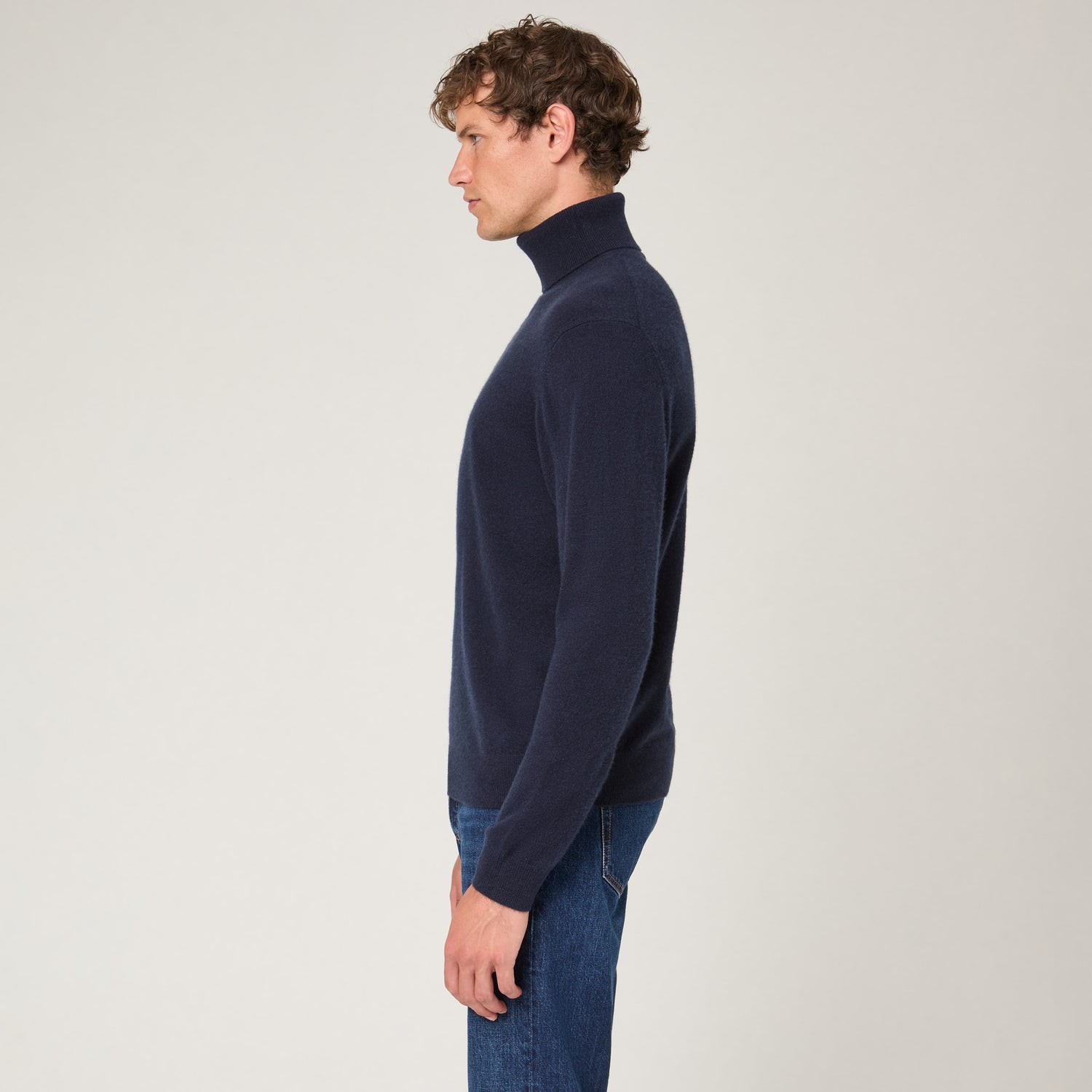 Men's Cashmere Roll Neck Sweater