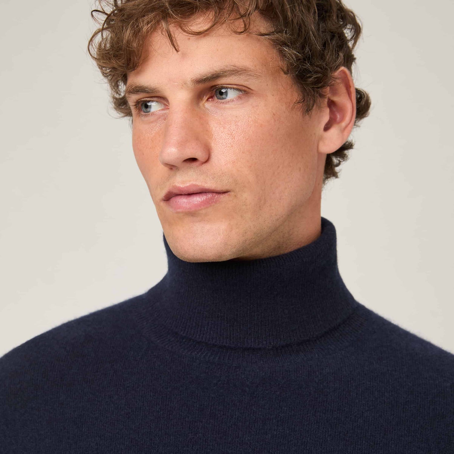 Men's Cashmere Roll Neck Sweater
