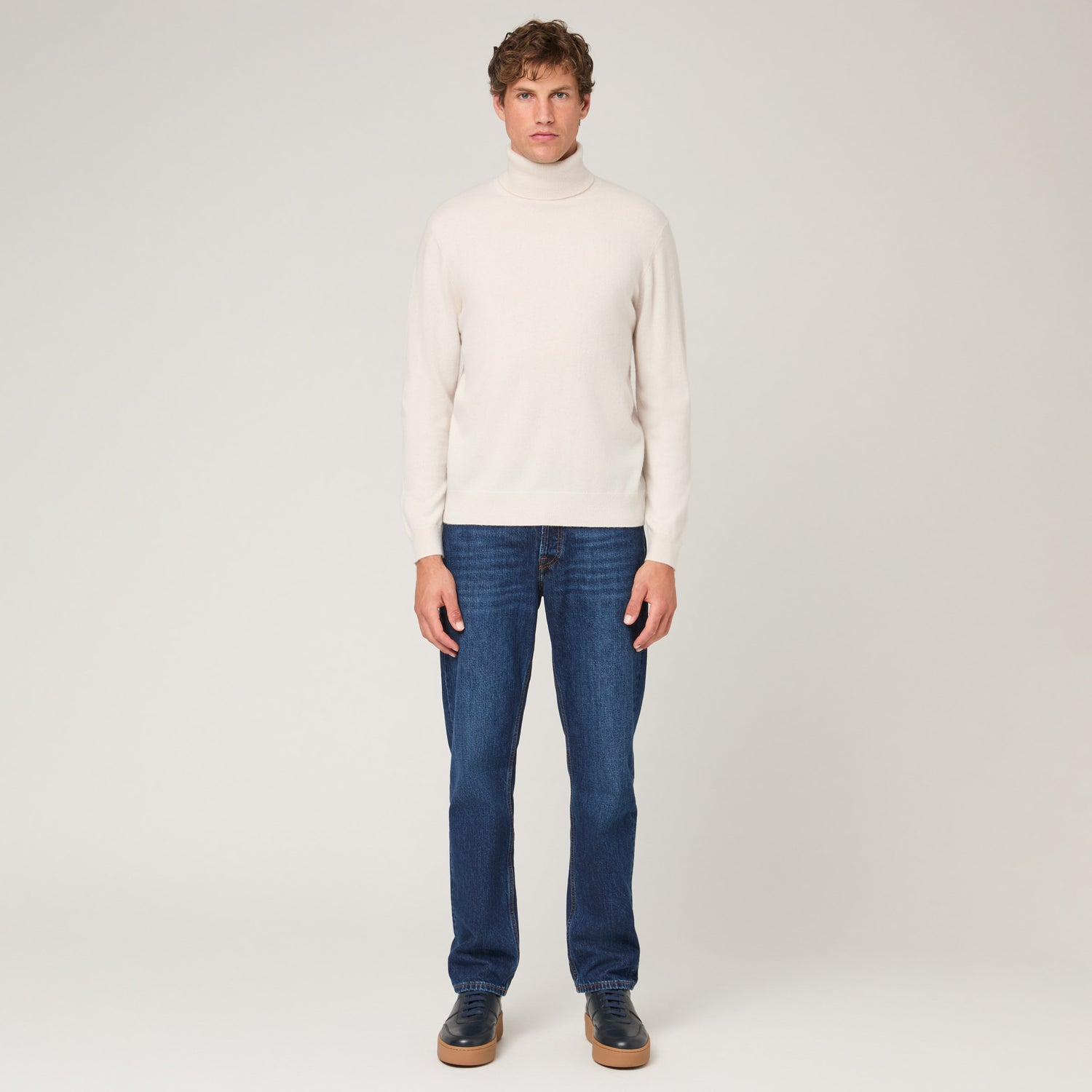 Men's Cashmere Roll Neck Sweater