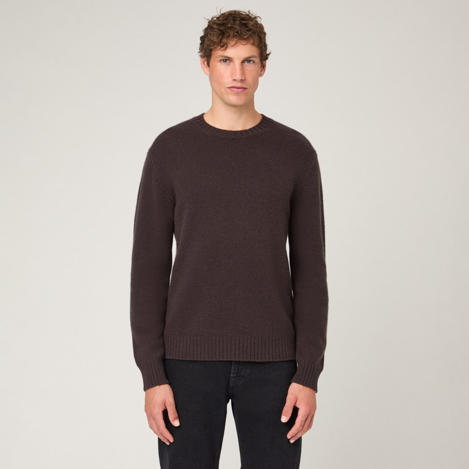 Men's Heavy Cashmere Crewneck Sweater