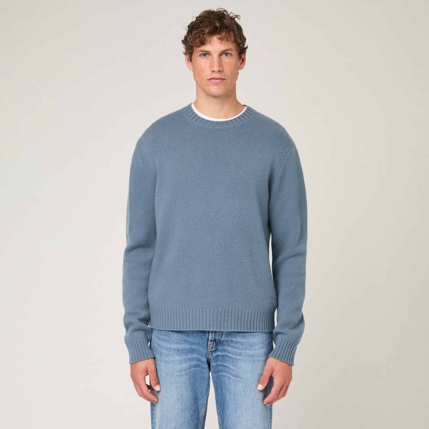 Men's Heavy Cashmere Crewneck Sweater