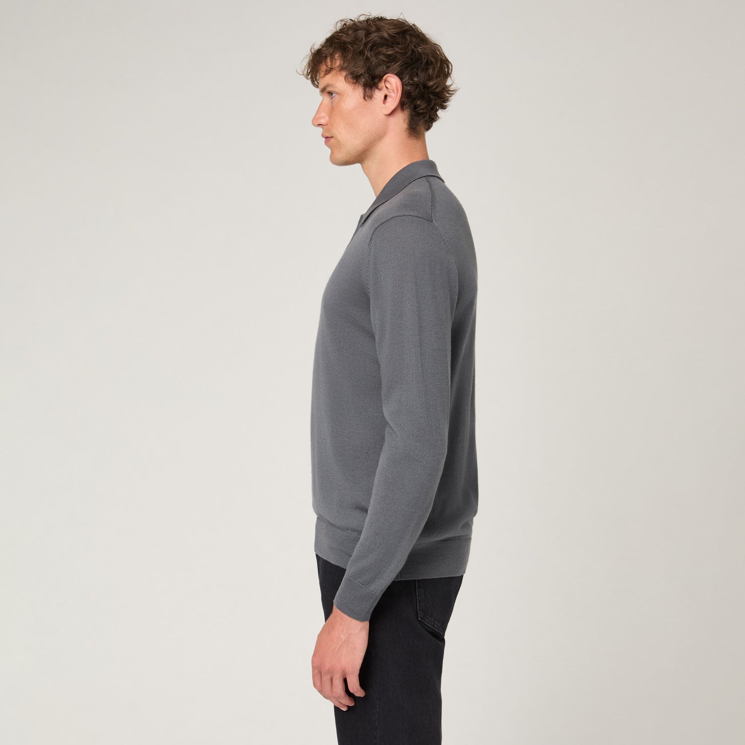 Men's Merino Long Sleeve Polo